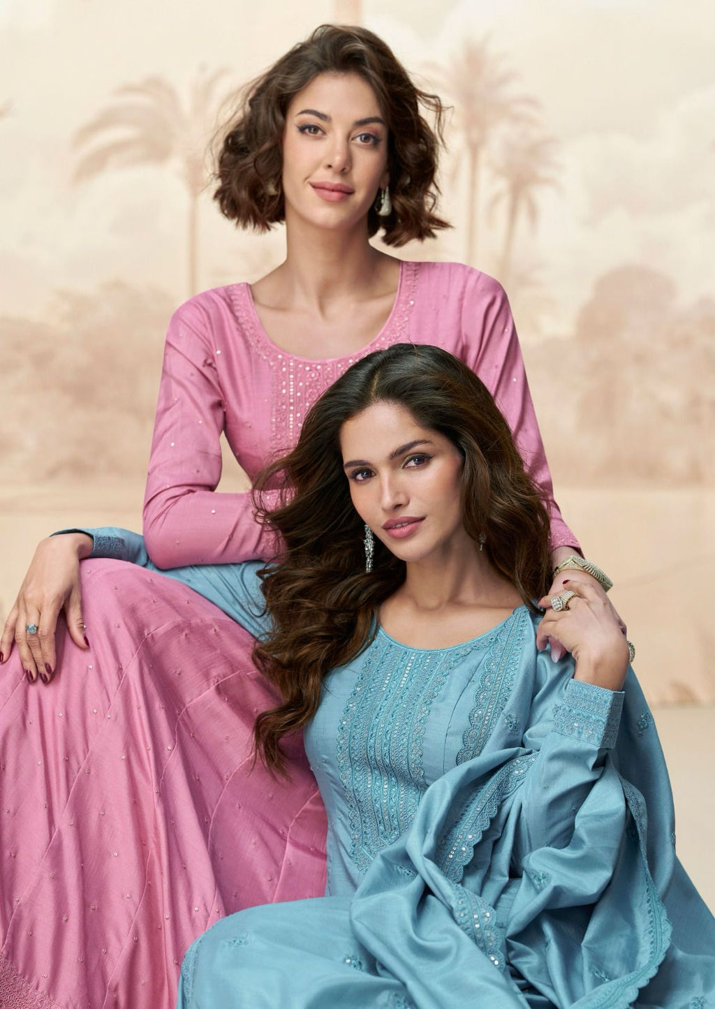 Women’s Premium Silk Stitched Gown