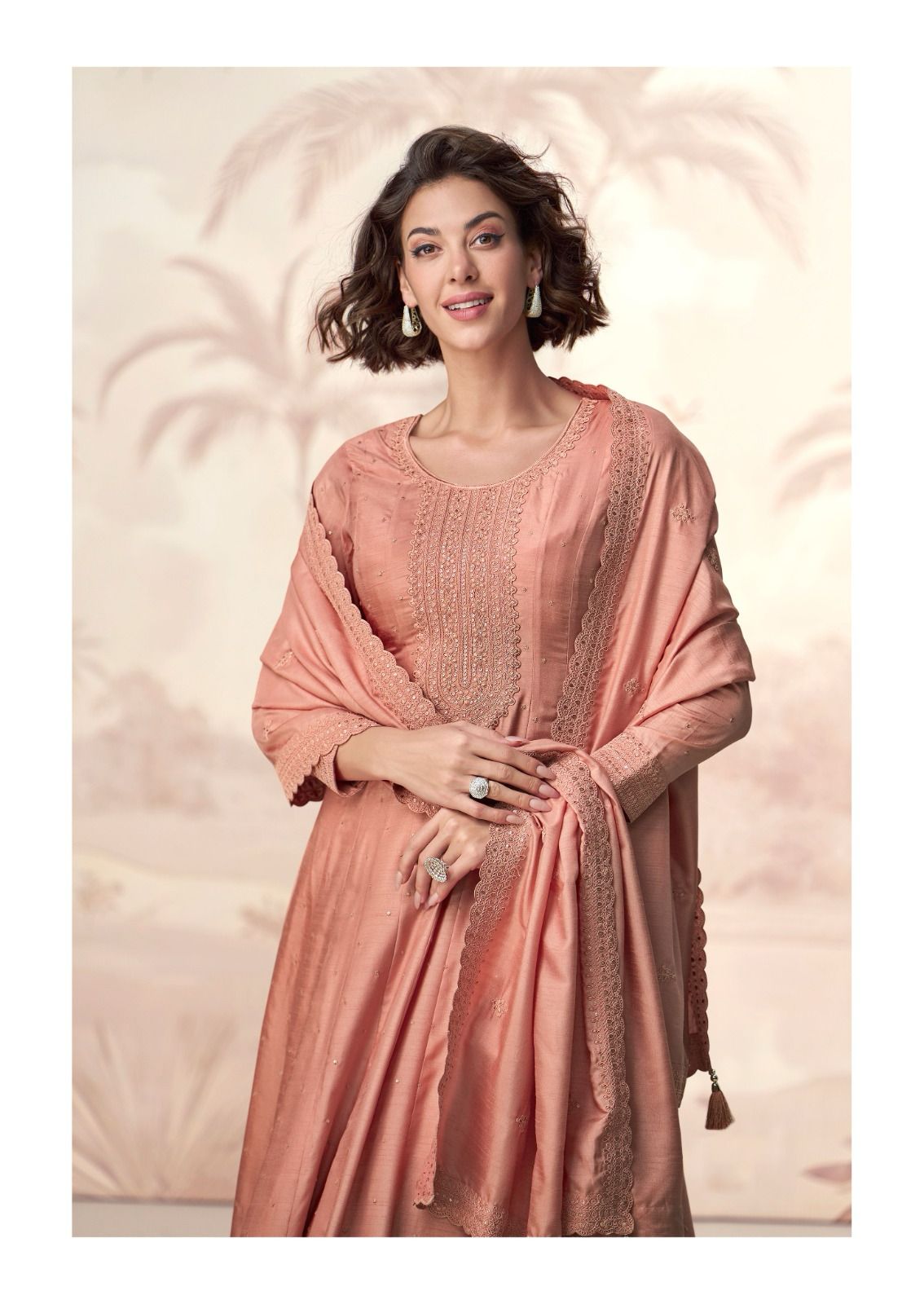 Women’s Premium Silk Stitched Gown