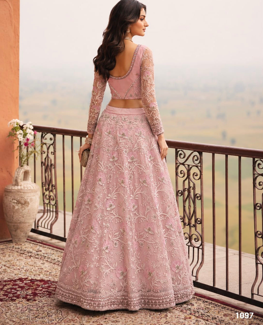Premium Net Embellished Lehenga Set