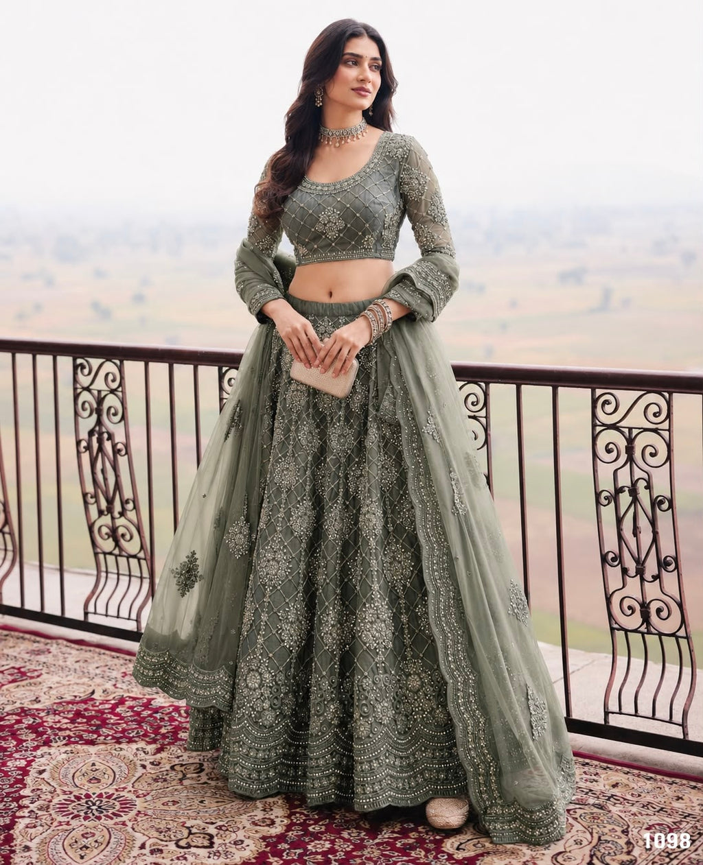 Premium Net Embellished Lehenga Set
