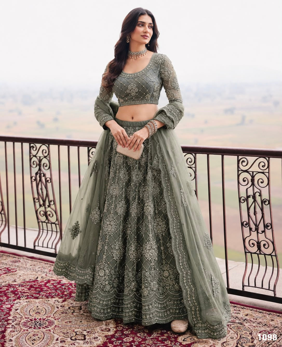 Premium Net Embellished Lehenga Set