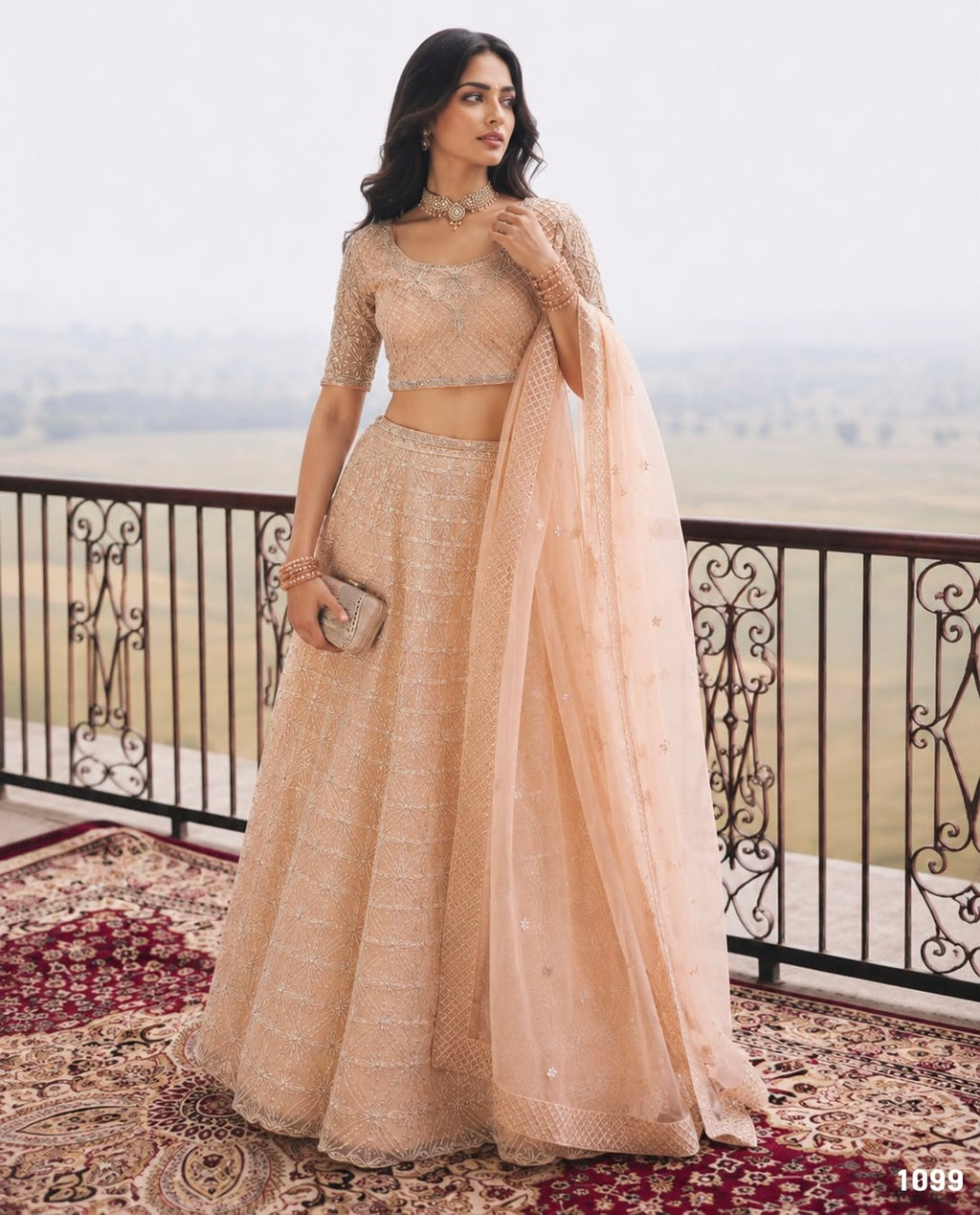 Premium Net Embellished Lehenga Set