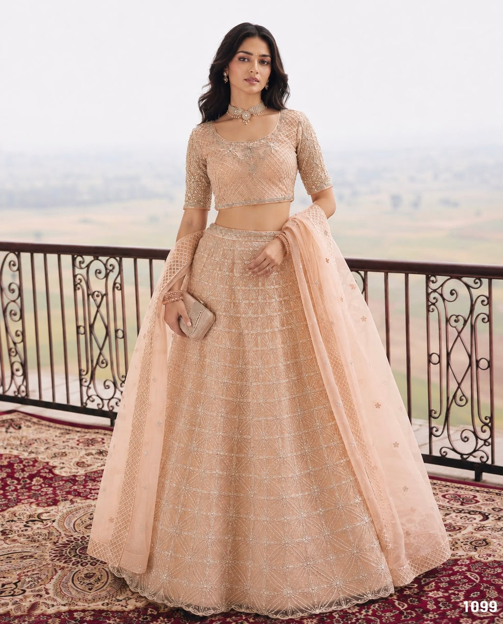 Premium Net Embellished Lehenga Set