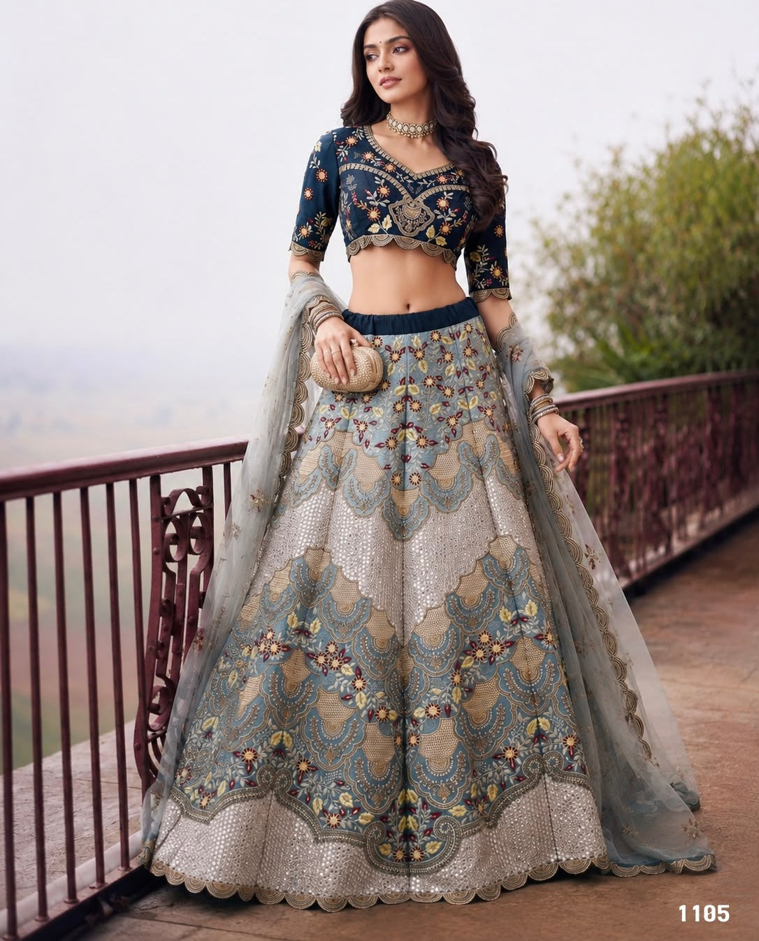 Premium Net Embellished Lehenga Set