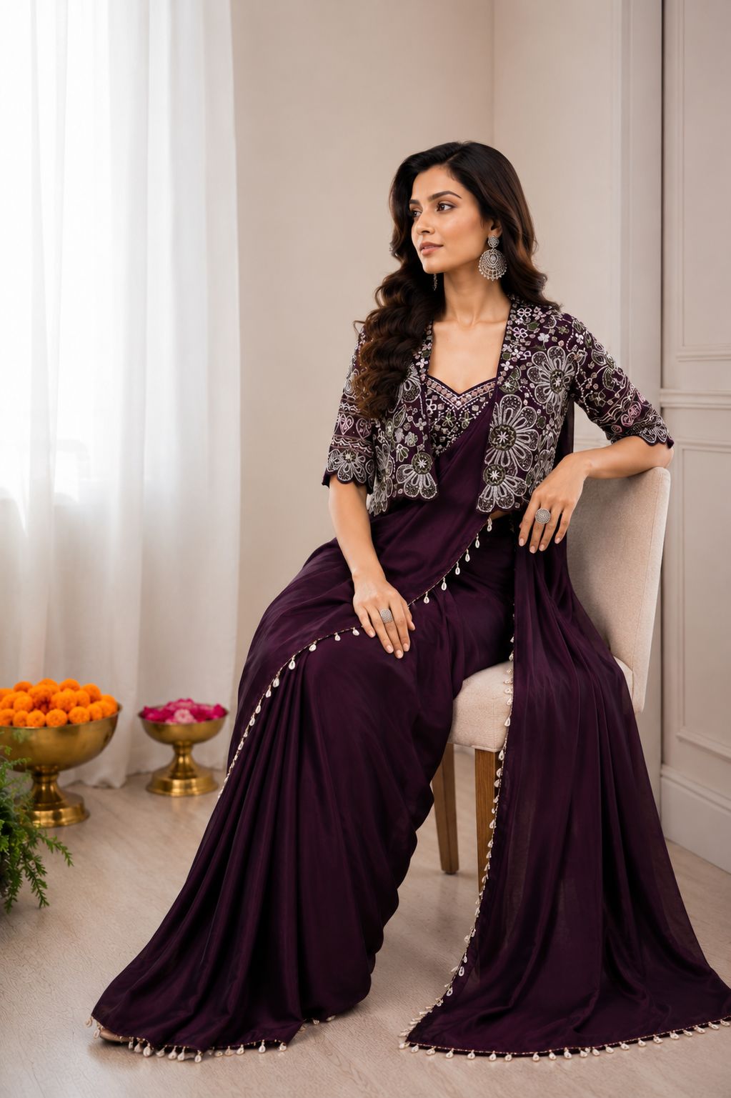 Women’s Heavy Crepe Silk Ready-to-Wear Saree