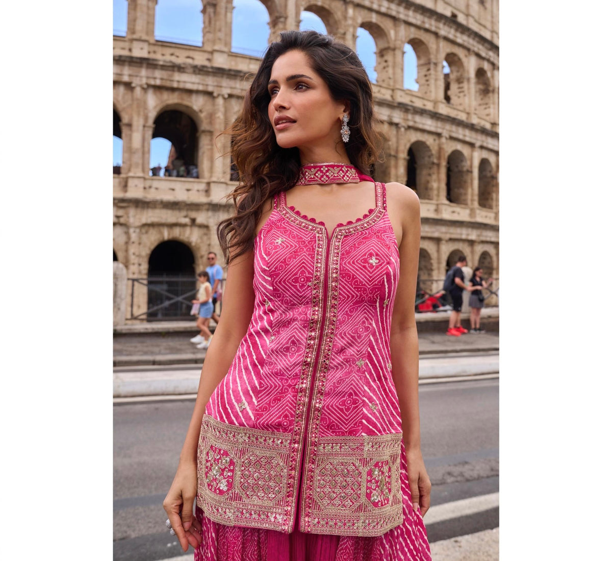 Women’s Premium Real Simar Silk Embroidered Sharara Set