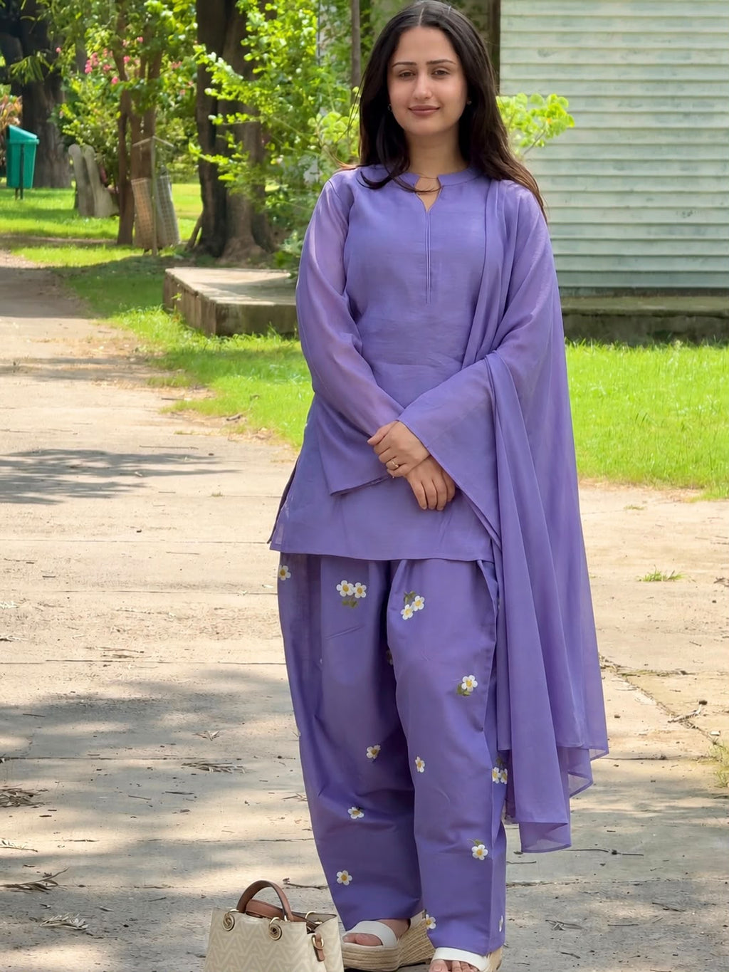 Women’s Mal Chanderi Cotton Designer Farshi Salwar Suit Set