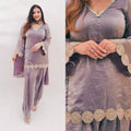 Women’s Heavy Fandy Silk Designer Farshi Salwar Suit Set