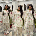Women’s Pure Cambric Cotton Designer Farshi Pant Suit Set