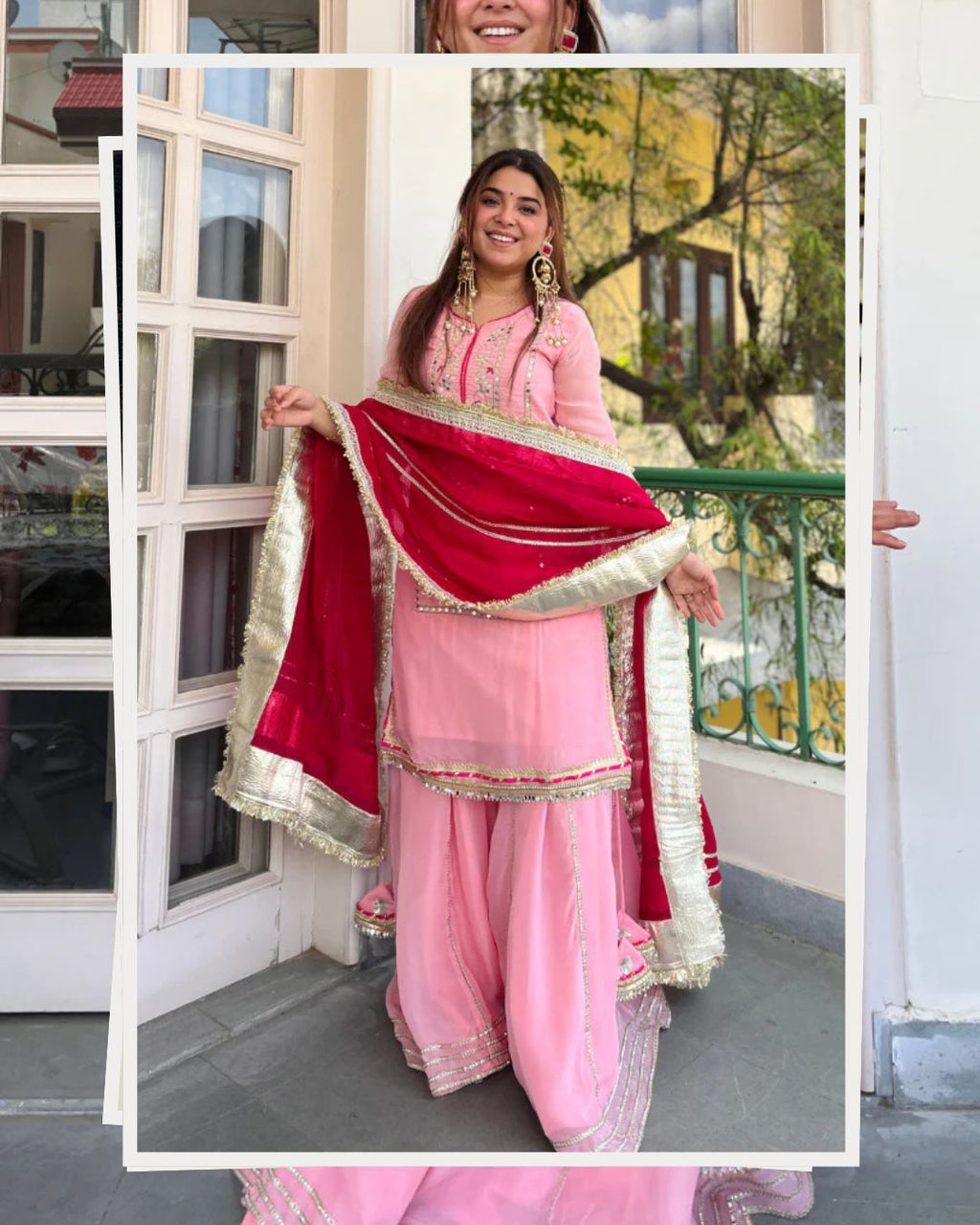 Women’s Sequin Zari Embroidered Sharara Set