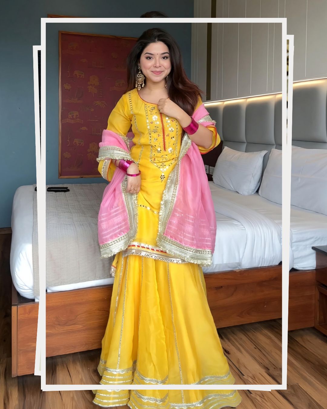 Women’s Sequin Zari Embroidered Sharara Set
