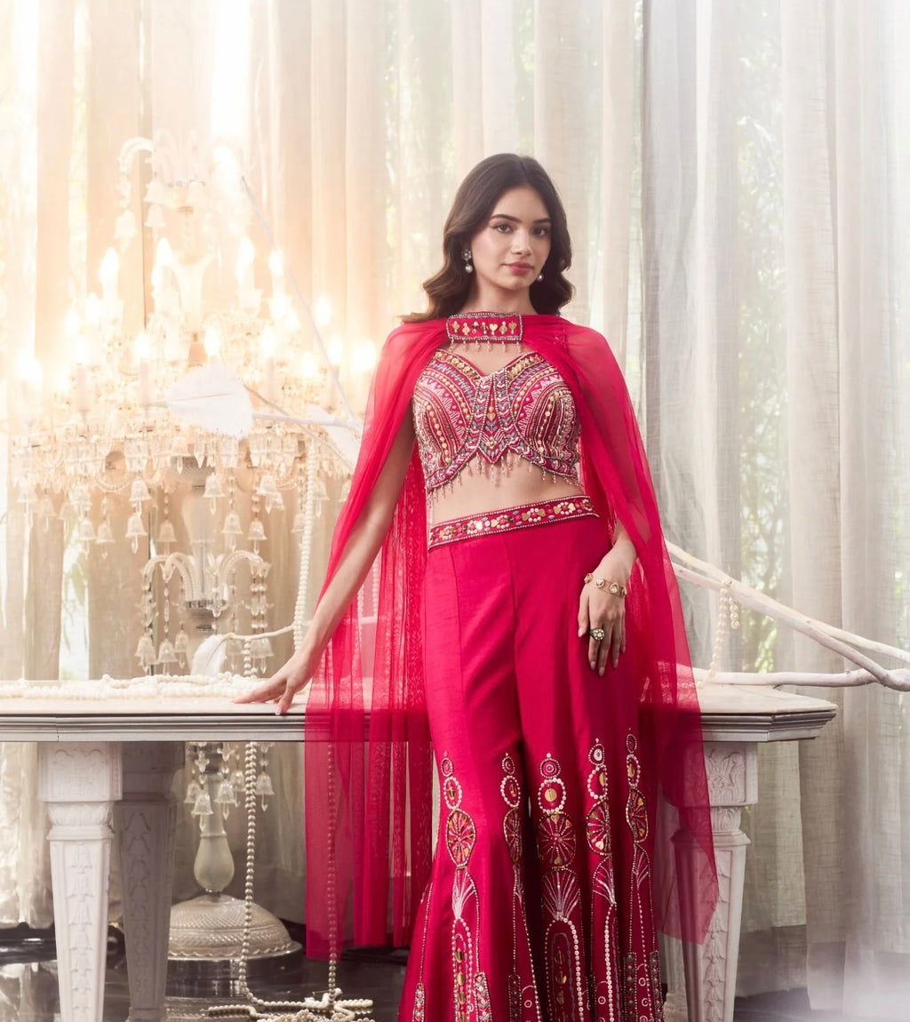 Women’s Banglori Silk Handwork Sharara Set