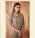 Women’s Sparkling Satin Georgette Saree with Jacket & Inner
