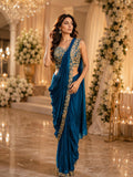 Women’s Satin Saree with Beadwork Blouse