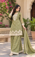 Women’s Crunchy Silk Sequin Sharara Set with Dupatta