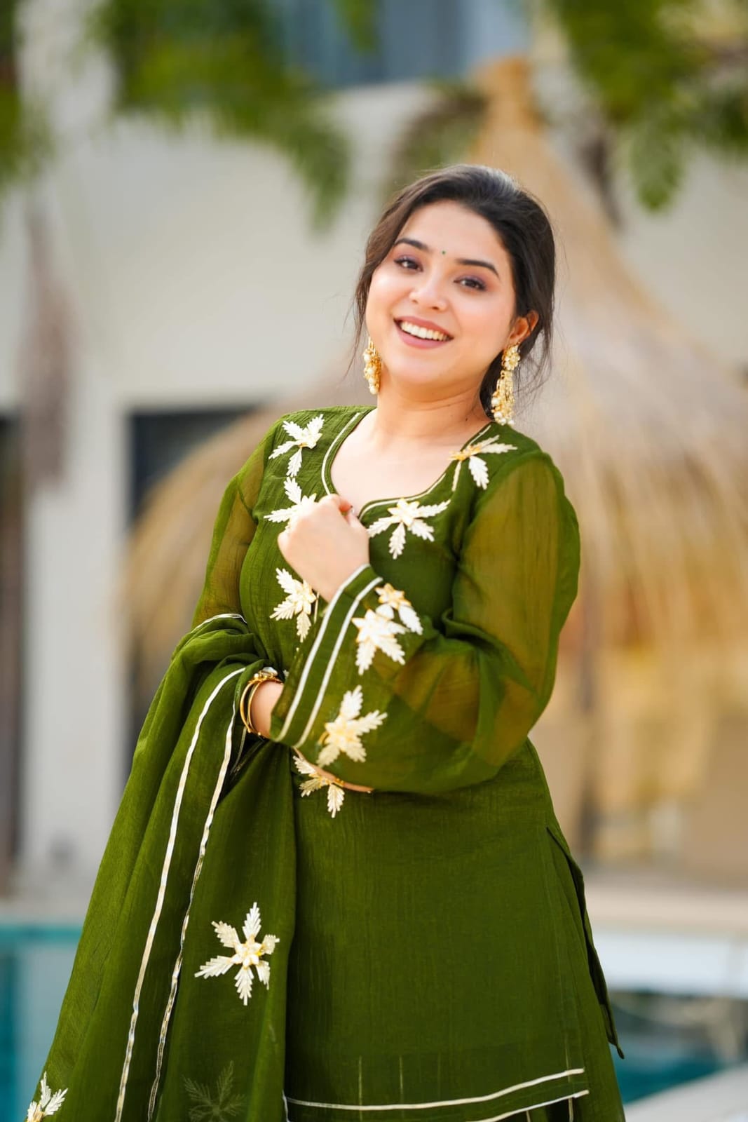Women’s Chiffon Short Kurta Sharara Set