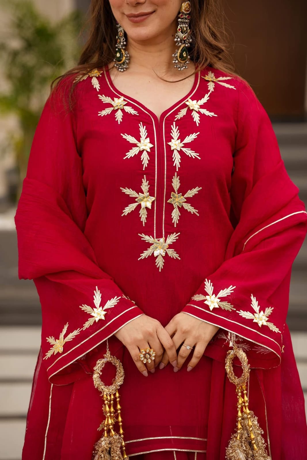 Women’s Chiffon Short Kurta Sharara Set