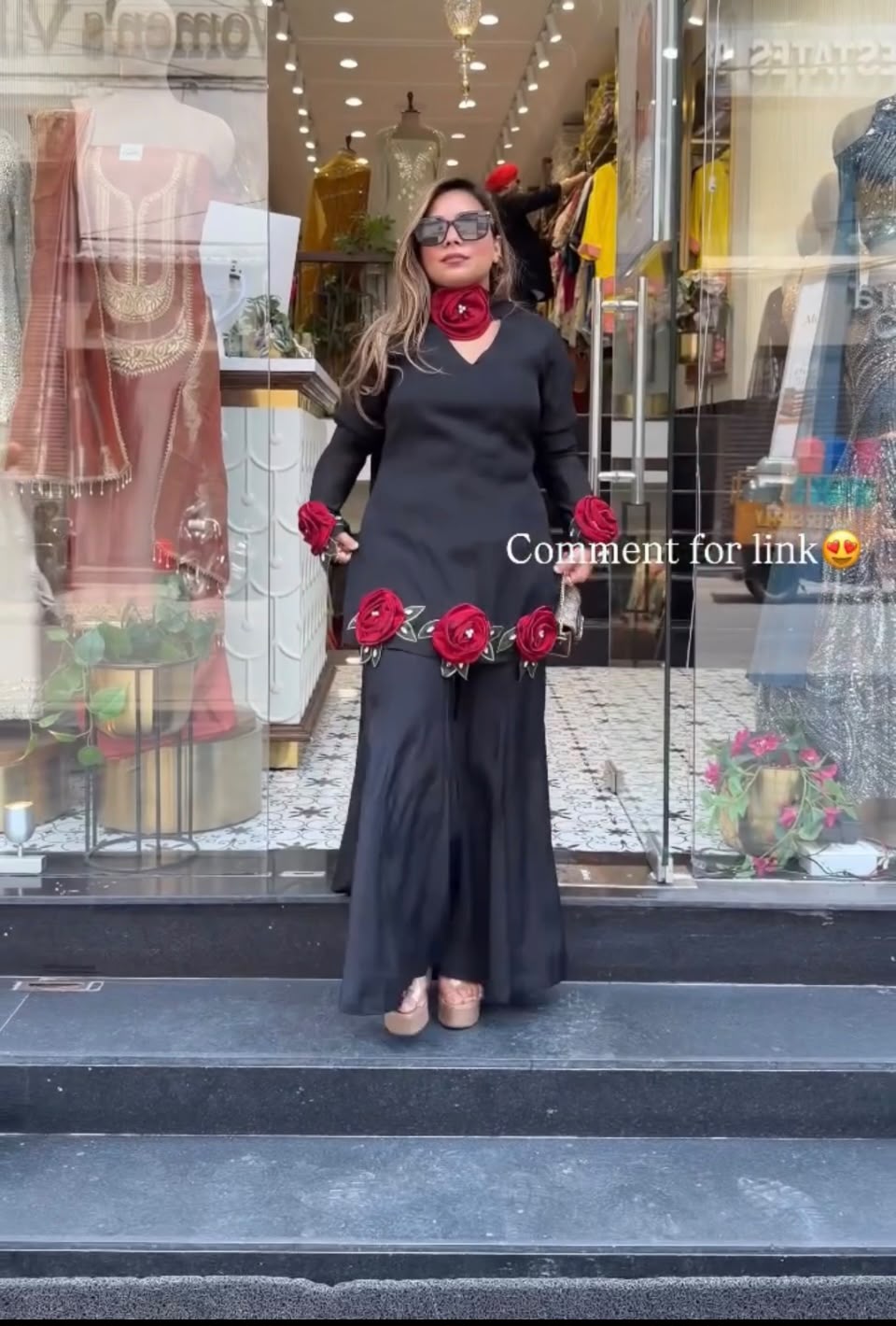 Women’s Heavy French Crepe Embroidered 3-Piece Suit Set