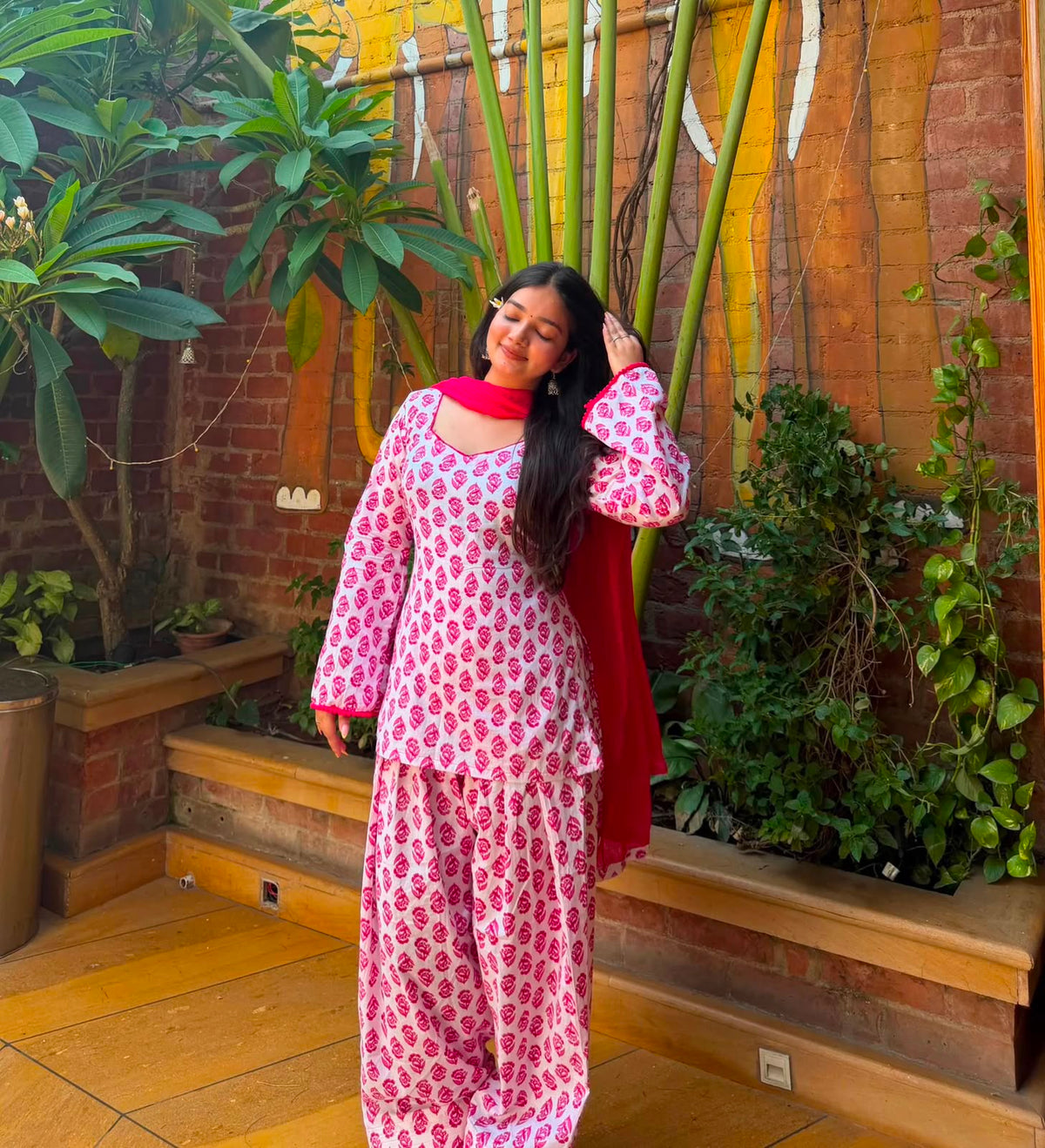 Women’s Pure Cameric Cotton Farshi Pant Set