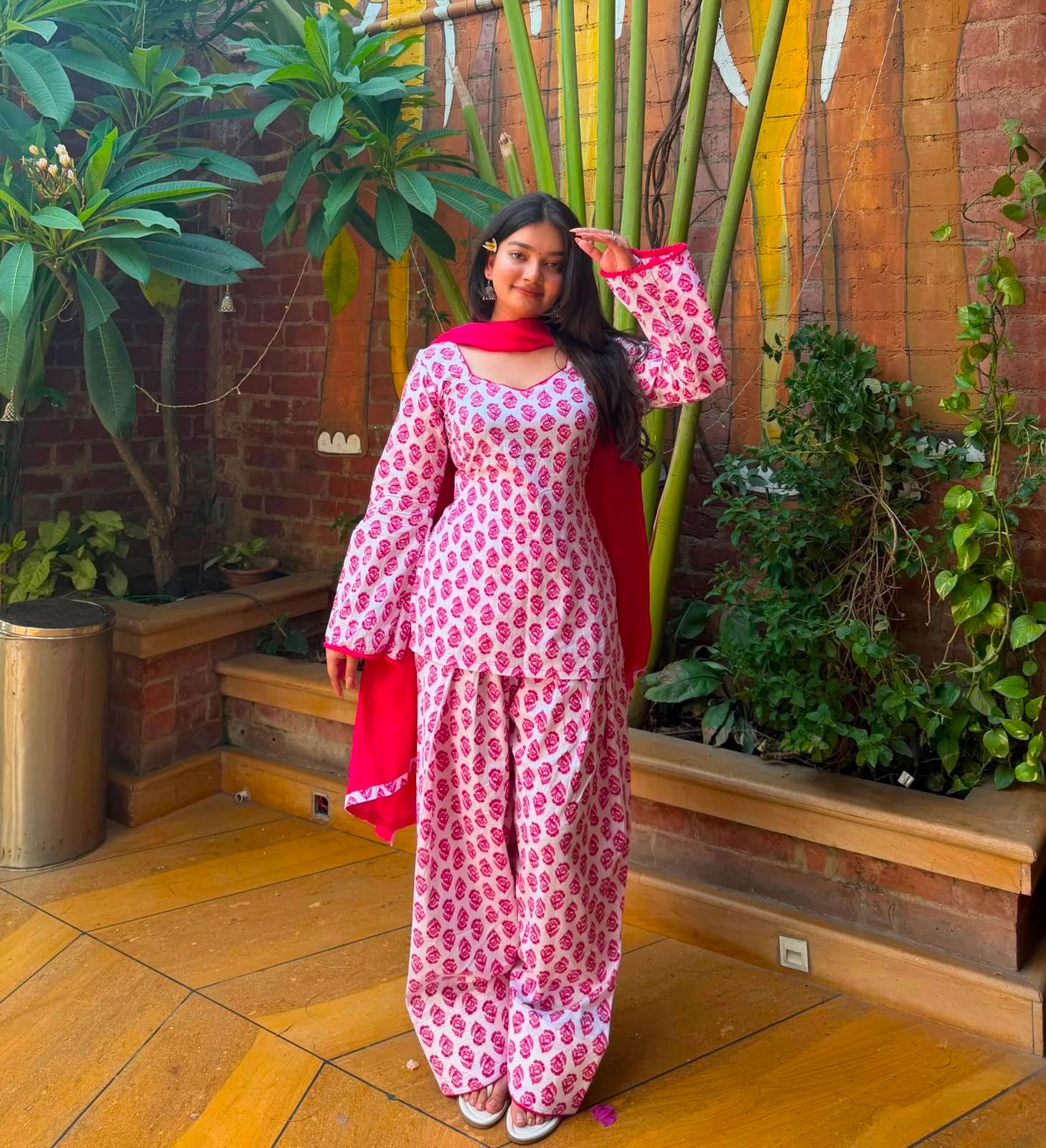 Women’s Pure Cameric Cotton Farshi Pant Set