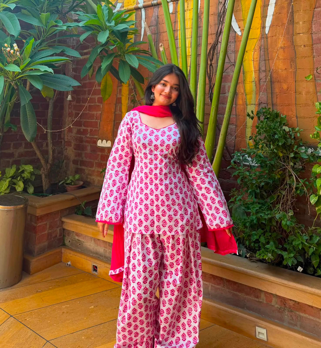 Women’s Pure Cameric Cotton Farshi Pant Set