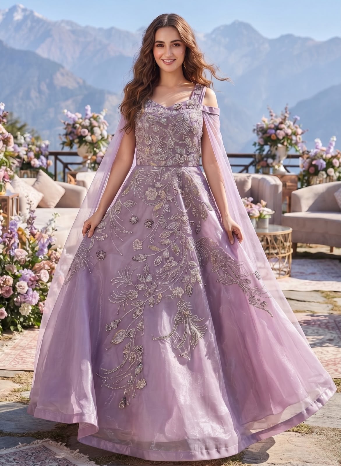 Women’s Elegant Net Gown