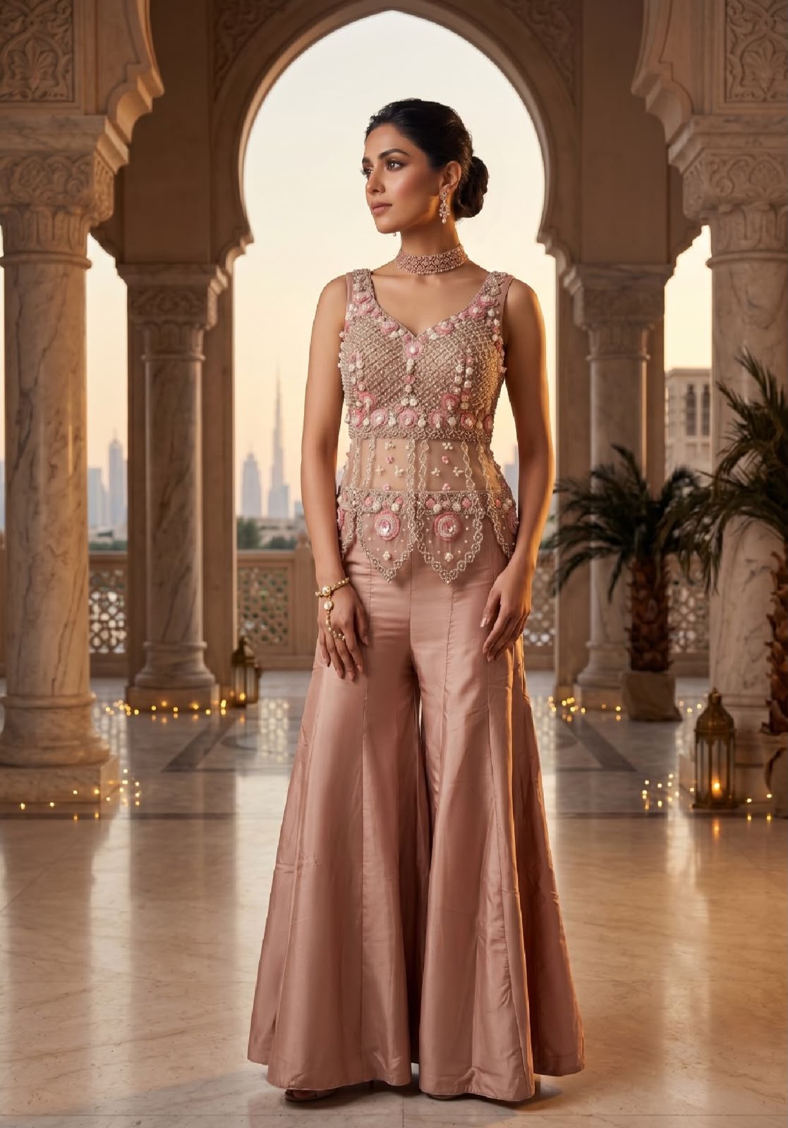 Women’s Rangoli Silk Indo-Western Set