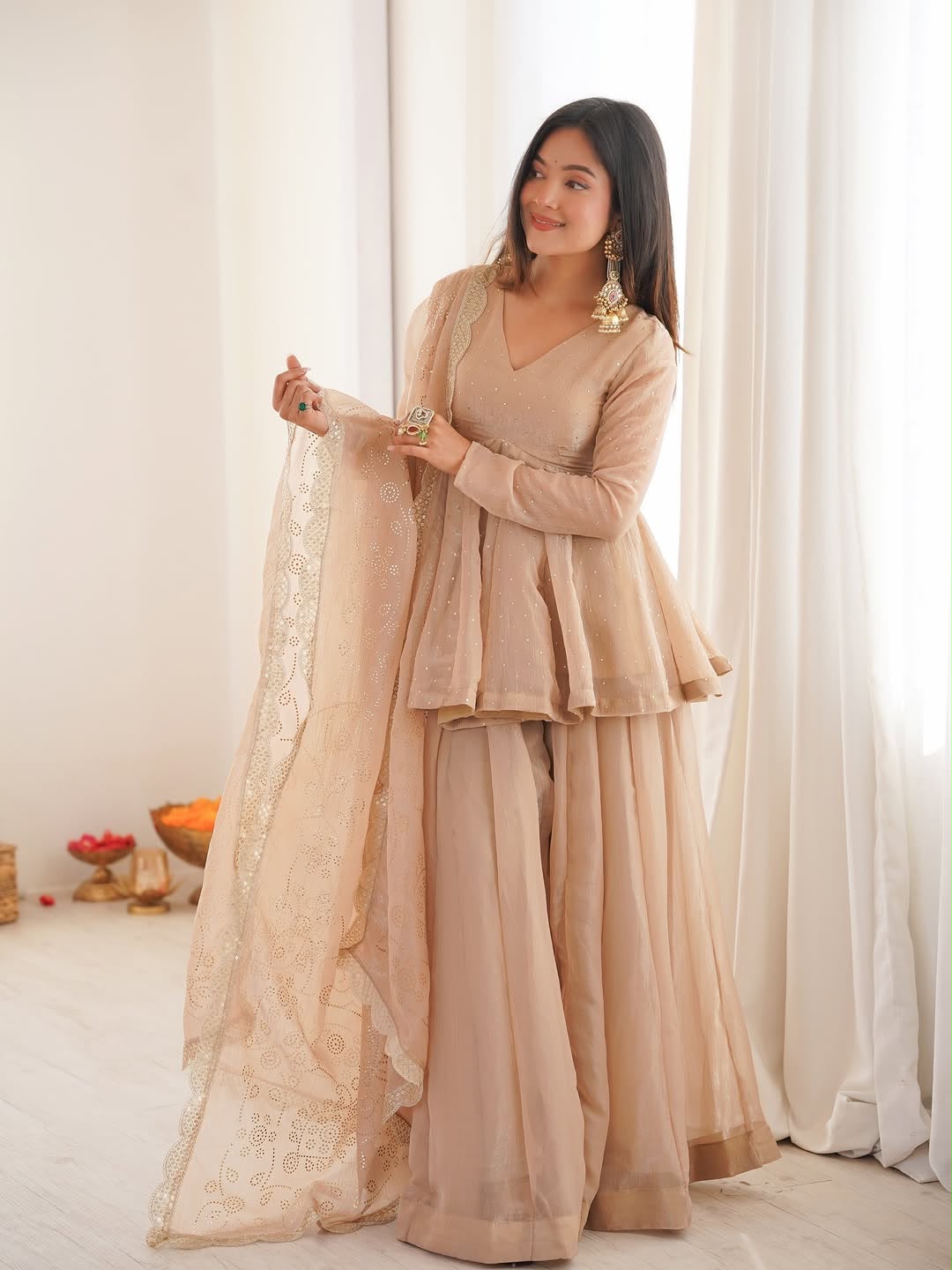 Women’s Tabby Organza Sharara Set
