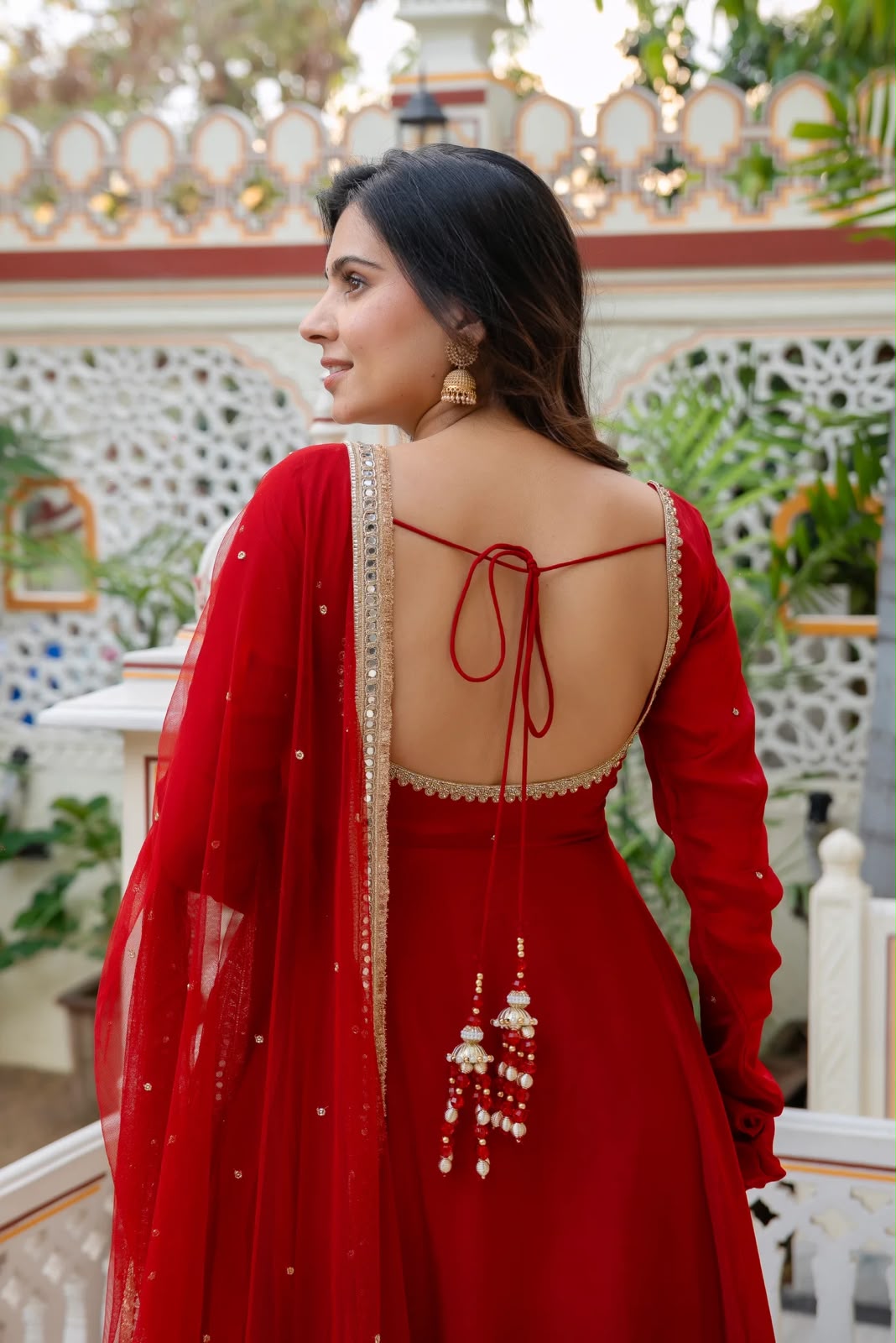 Women’s Faux Georgette Anarkali Suit Set