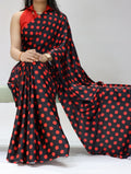Japan Satin Dot Print Saree
