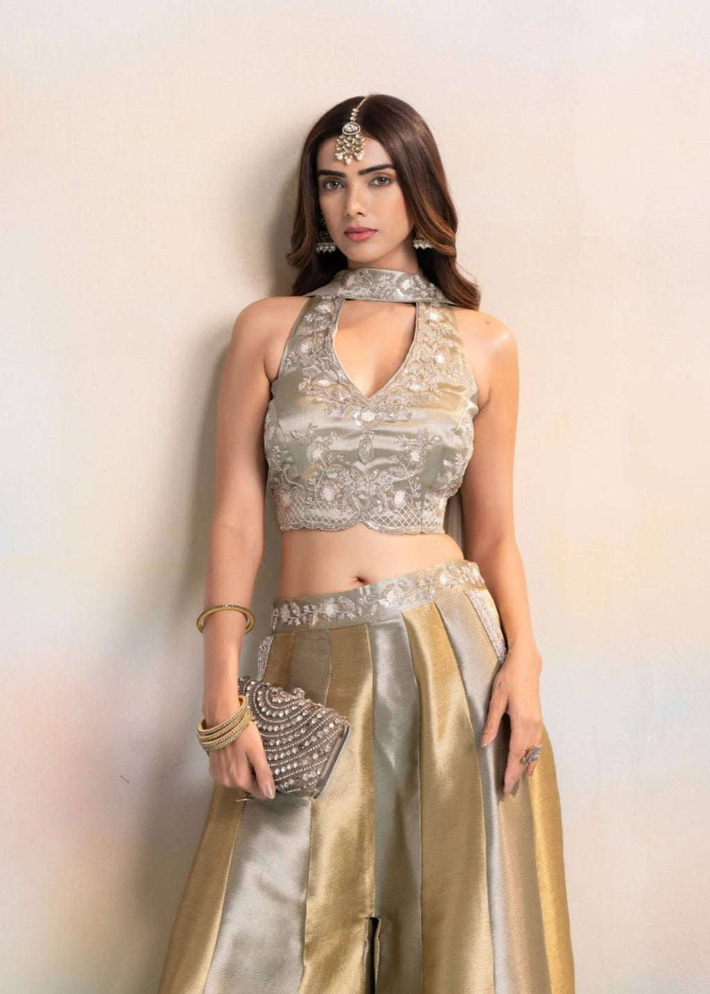 Women’s Designer Silk Palazzo Set
