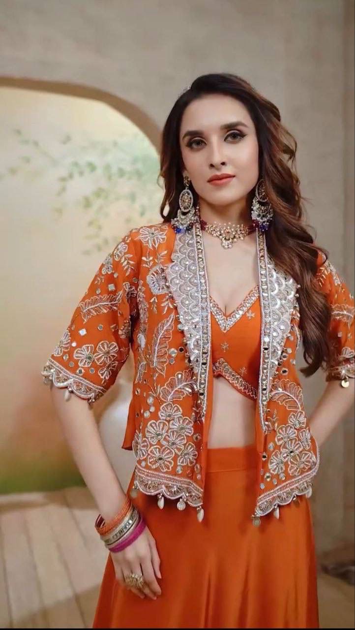 Rangoli Silk Lehenga Koti Set