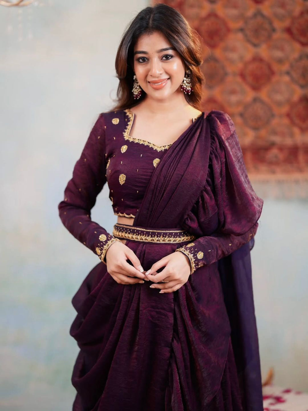 Designer Party Wear Lehnga Saree