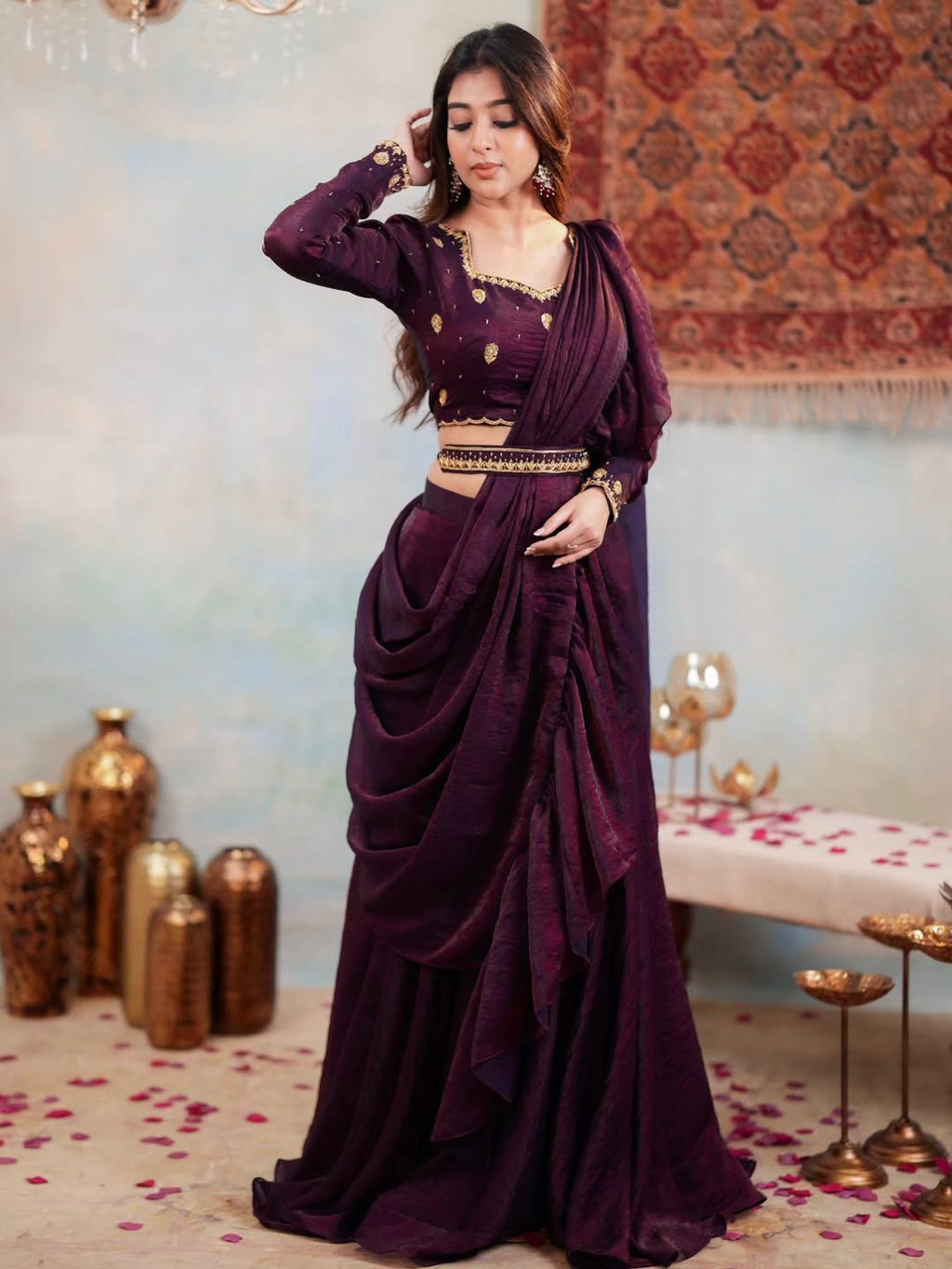Designer Party Wear Lehnga Saree