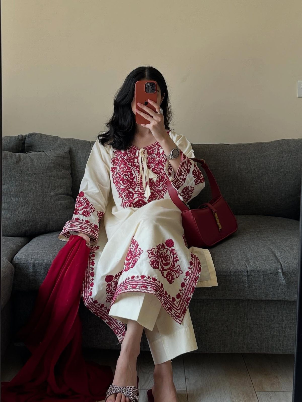 TOP AND PANT WITH DUPATTA PAIR