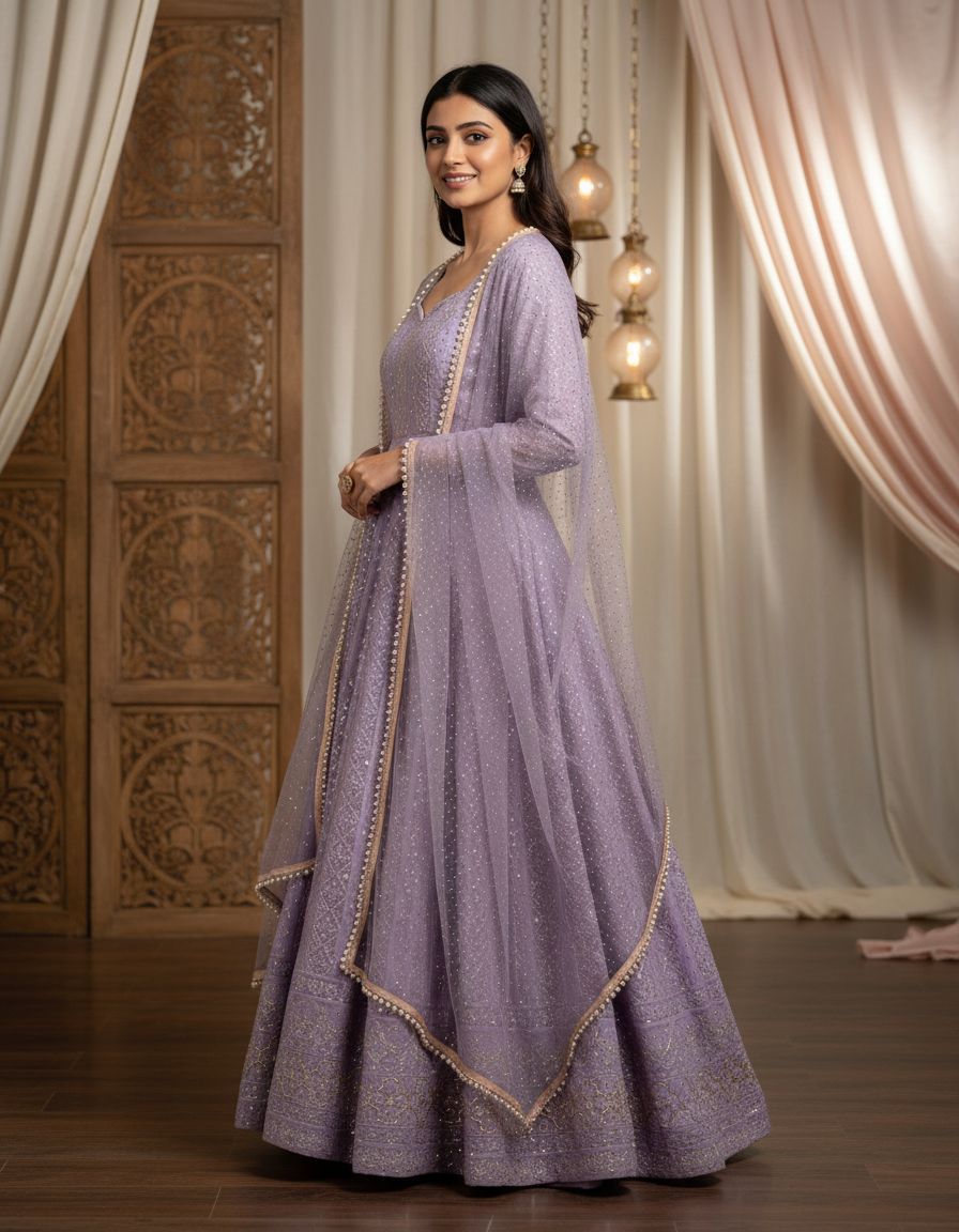 Heritage Bloom Anarkali Suit