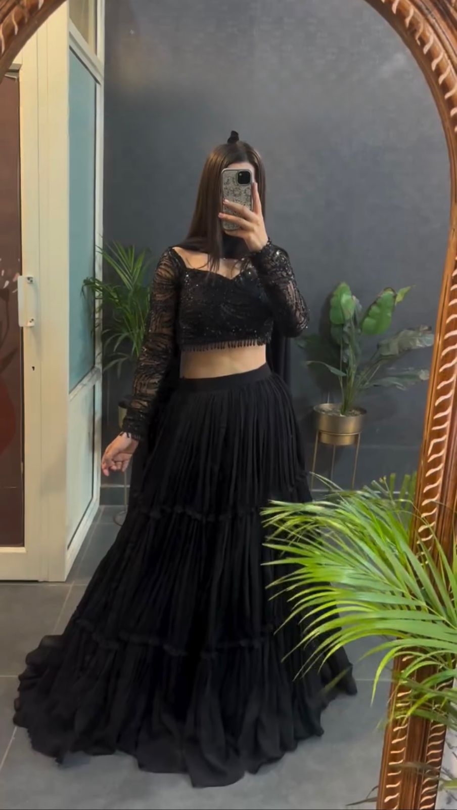 Elegance Black Lehenga