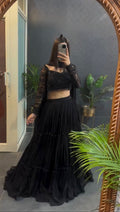 Elegance Black Lehenga