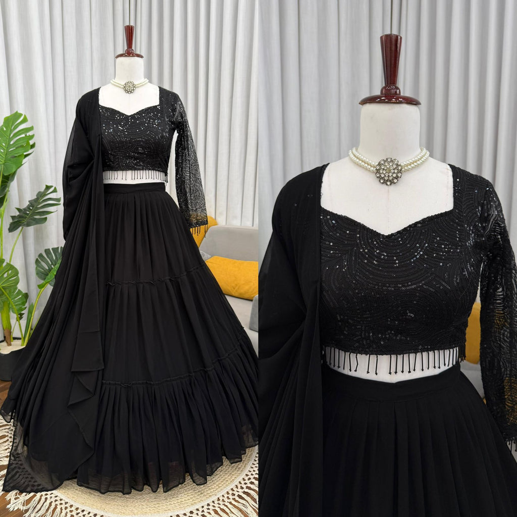 Elegance Black Lehenga