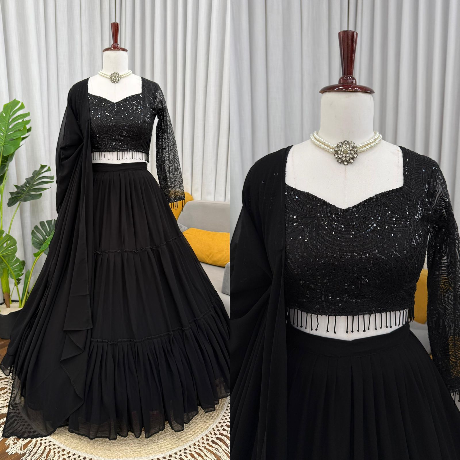 Elegance Black Lehenga