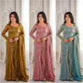 Soft Blush Partywear Sharara Set