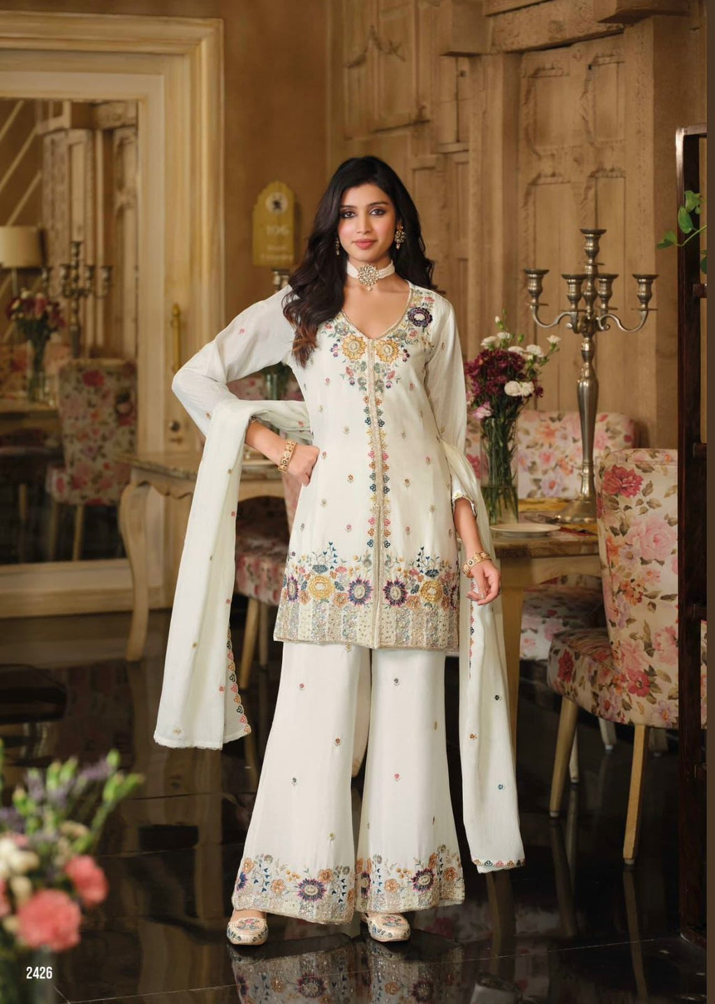 Luxe Heritage Embroidered 3-Piece Suit Set