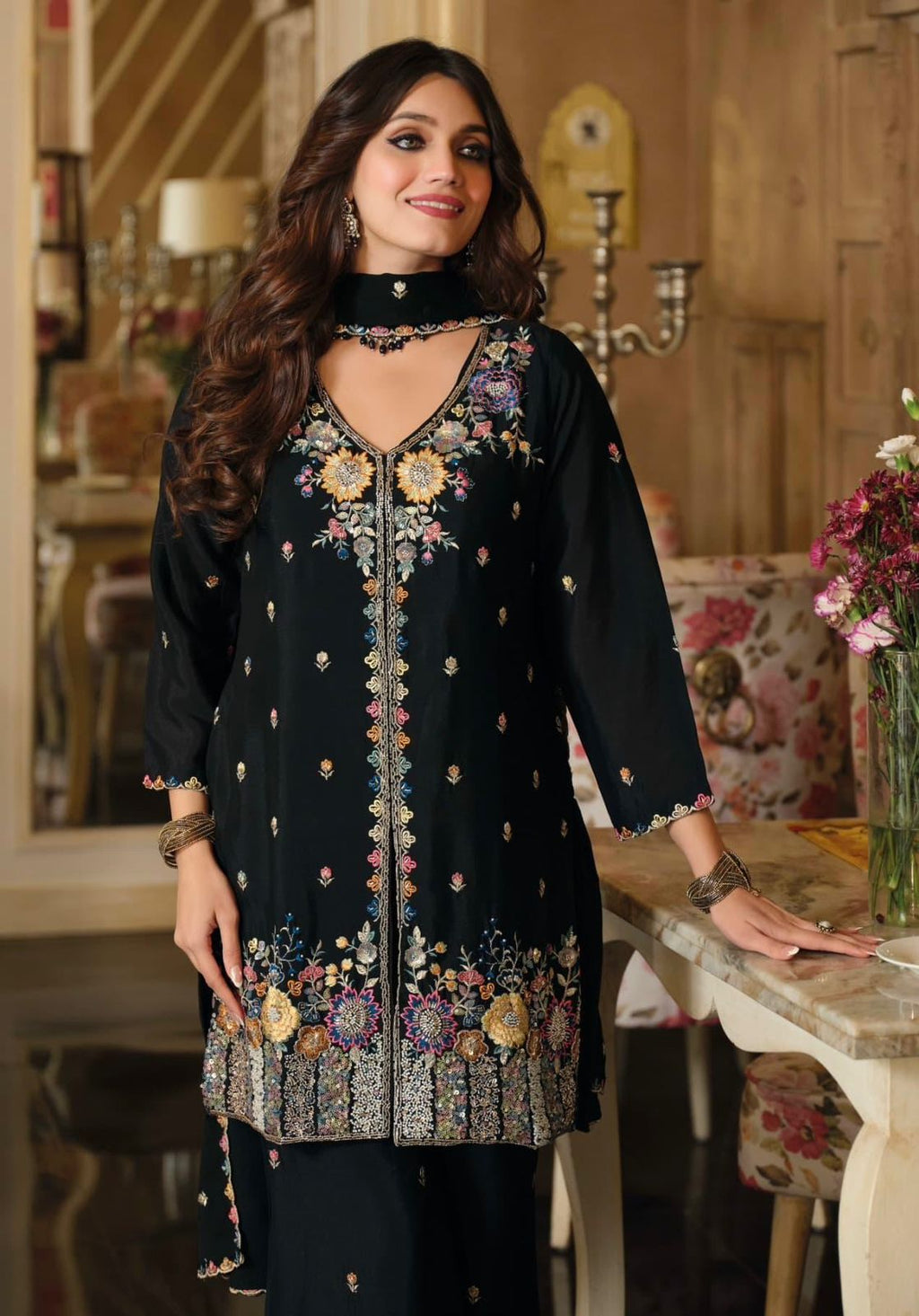Luxe Heritage Embroidered 3-Piece Suit Set