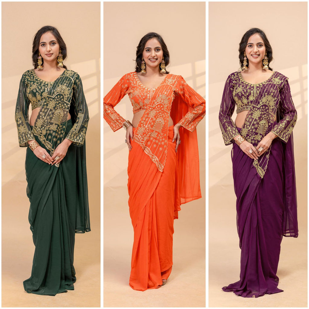 Elegant Pre-Draped Saree