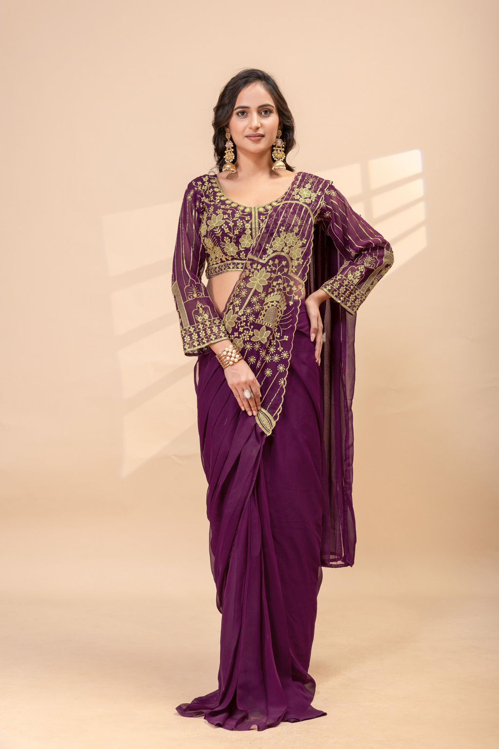 Elegant Pre-Draped Saree