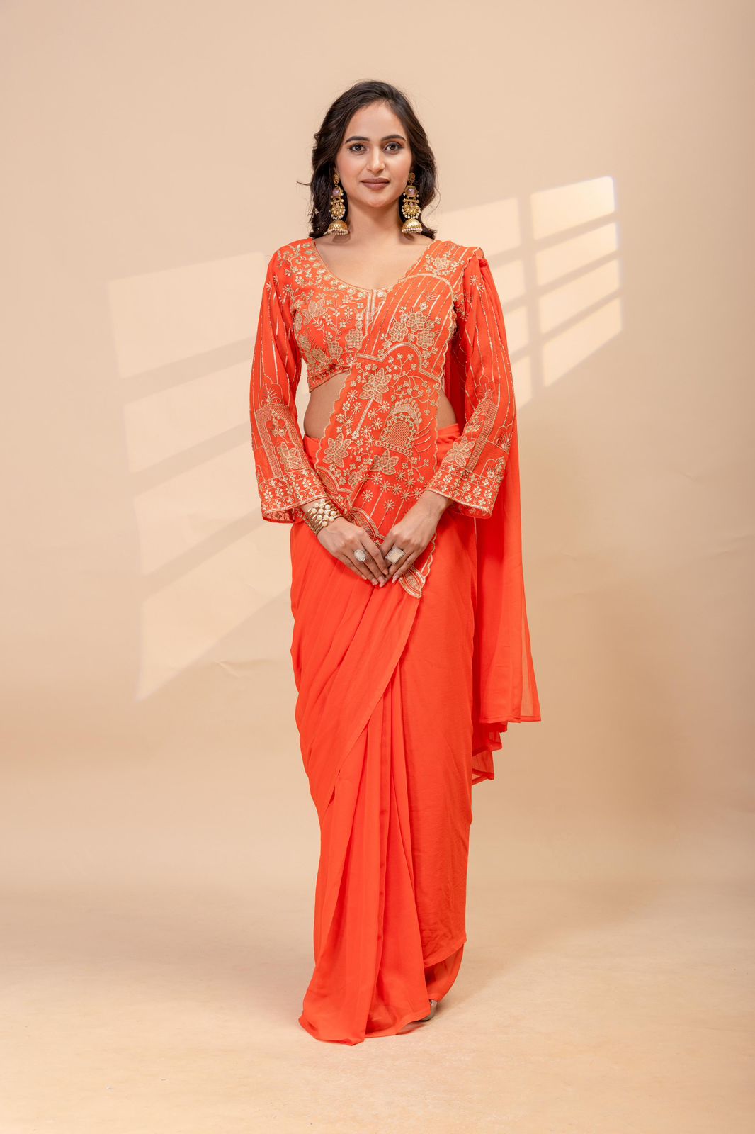 Elegant Pre-Draped Saree