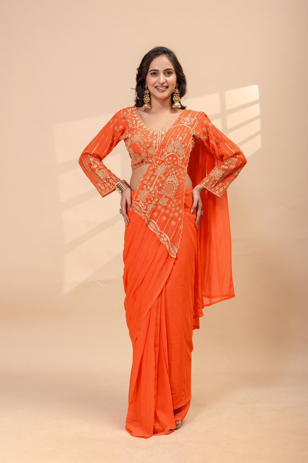 Elegant Pre-Draped Saree
