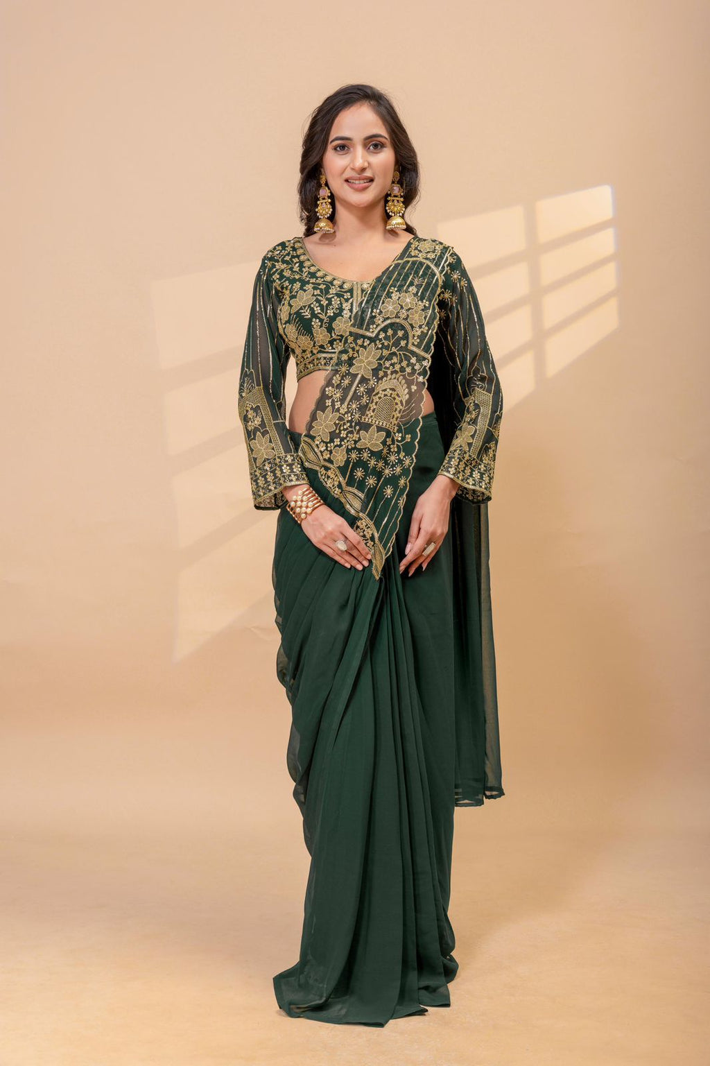 Elegant Pre-Draped Saree