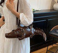 Crocodile Form Designer Handbag