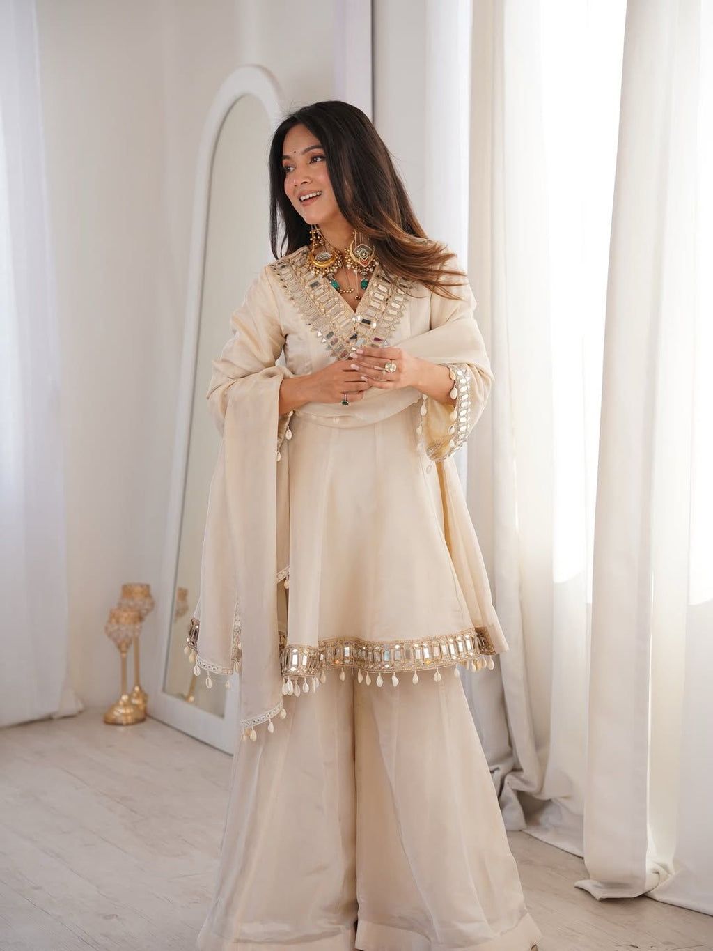 Viral Palazzo Set with Kodi Lace Dupatta